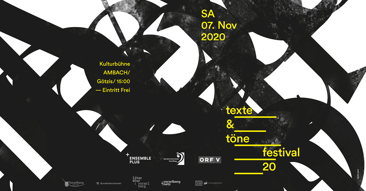 Banner texte & töne festival Kulturbühne Ambach, 2020