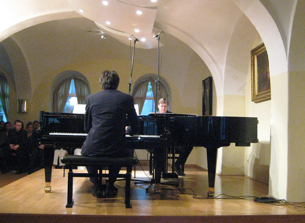 Canto Ostinato Klavierduo Stefan Eder und Johannes Wohlgenannt Wien 2008 (c) Maximilian Wohlgenannt